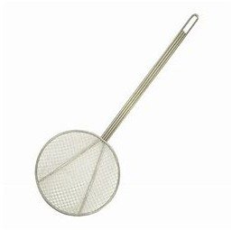 SKIMMER, KITCHEN, ROUND, NICKEL PLATED METAL