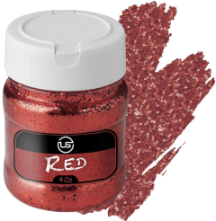 DECORATION, GLITTER, CRAFT, OPAQUE-METALLIC, MERRY RED, MANUFACTURER : BULK GLITTERS, ULTIMATE STATIONERY, PART NUMBER : L47-20113, B0CQKLQCY1 ; MANUFACTURER: BULK GLITTERS, ULTIMATE STATIONERY,