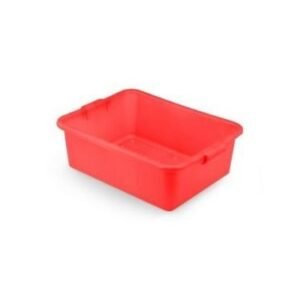FOOD CONTAINER, STORAGE, W/HANDLE, POLYPROPYLENE, RED, 7 GALLONS, 20 X 15 X 7 INCHES, MANUFACTURER: VOLLRATH,