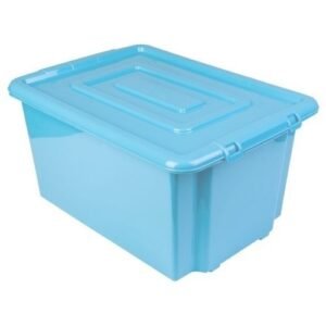 FOOD CONTAINER, STORAGE, W/HANDLE, POLYPROPYLENE, BLUE, 7GALLONS, 20 X 15 X 7 INCHES, MANUFACTURER: VOLLRATH,