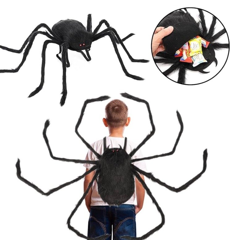 DECORATION, PROP, POSEABLE, SPIDER, BLACK