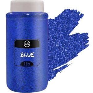 DECORATION, GLITTER, CRAFT, PVC FILM, BLUE, 1LB JAR