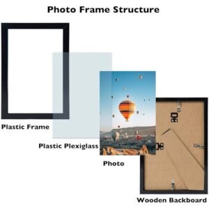 FRAME, WALL, VERTIAL/HORIZONAL, BASIC, SLEEK, BLACK, 8.5 X 11 INCHES