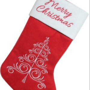 DECORATION, CHRISTMAS, STOCKING, w/ CUFF AND BELL ACCENT