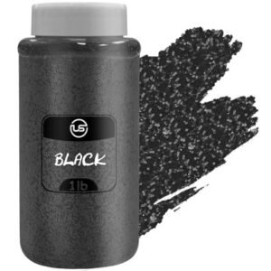 GLITTER, CRAFT (CHUNKY FLAKE), OPAQUE GLOSSY, BLACK, 1 LBS