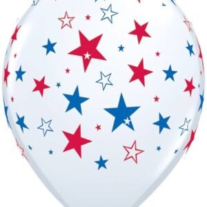 BALLOON, LATEX, BIG STARS, 11 INCHES