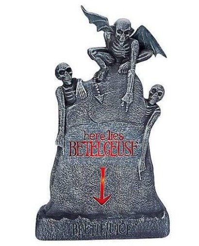 DECORATION, HERE LIES BEETLEJUICE TOMBSTONE, LED, PLASTIC