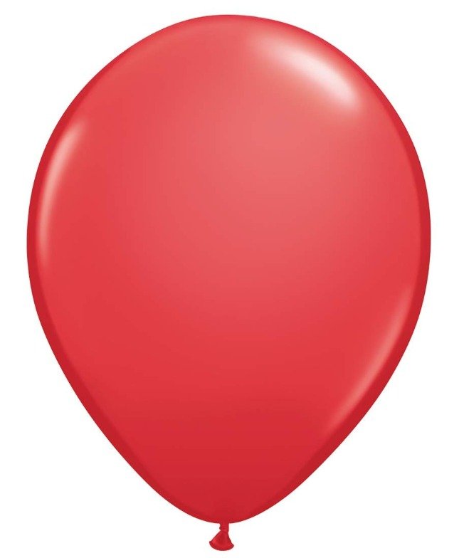 BALLOON, LATEX, OPAQUE, RED, 11 IN