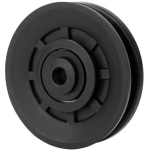 PULLEY, GROOVE, PLASTIC, BLACK