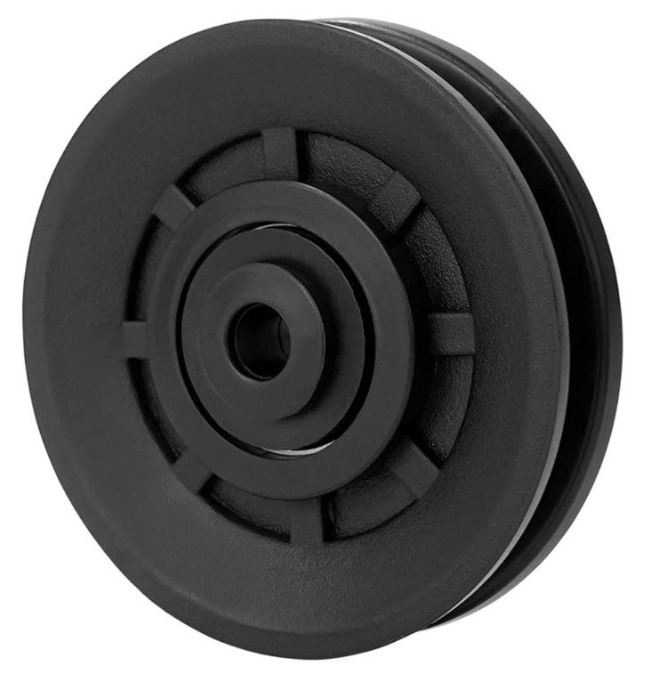 PULLEY, GROOVE, PLASTIC, BLACK