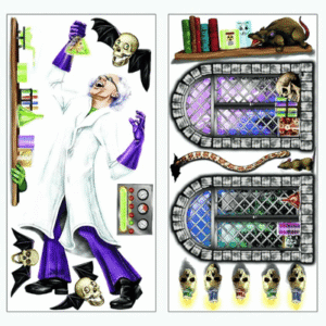 DECORATION, WALL DECOR, MAD SCIENTIST ROOM, PLASTIC