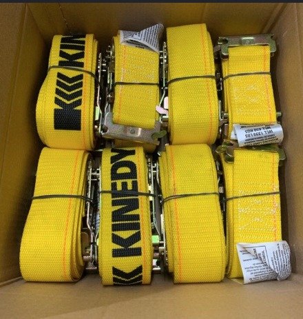 STRAP, WEBBING, CARGO, RATCHET, YELLOW,