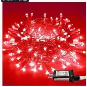 DECORATION, STRING LIGHT, LED, w/POWER ADAPTER, 220-240V, RED