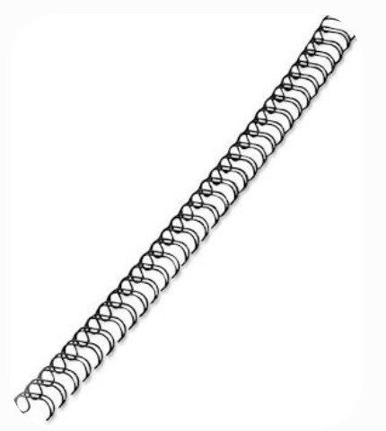 BINDING ELEMENT, WIRE, STEEL, BLACK, 3/8 INCH, MANUFACTURER: FELLOWES INC, PART #: 52541,