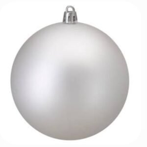 DECORATION, BALL, CHRISTMAS, SHATTERPROOF, PLASTIC, SILVER,