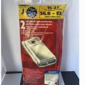 BAG, VACUUM CLEANER, DISPOSABLE, TYPE J, PAPER, 15 -22 GALLONS