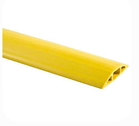 PROTECTOR, ELECTRICAL CABLE, FLOOR, NON-METALLIC, YELLOW, 5 FEET, 1.1 X 3.25 INCHES