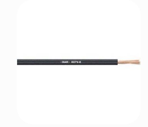 WIRE, ELECTRICAL, SINGLE CONDUCTOR, PVC, BLACK, 450/750 V, MANUFACTURER: LAPP, PART #: 4521011, H07V-K,