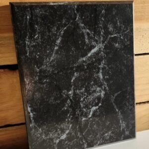 PLAQUE, AWARD, BLACK AND MARBLE, 11-1/2 X 14 INCHES