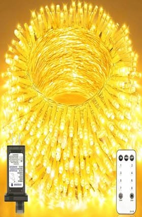 DECORATION, STRING LIGHTS, SOLAR, COLD WHITE, WARM WHITE, 300 LED, 3 X 3 METERS