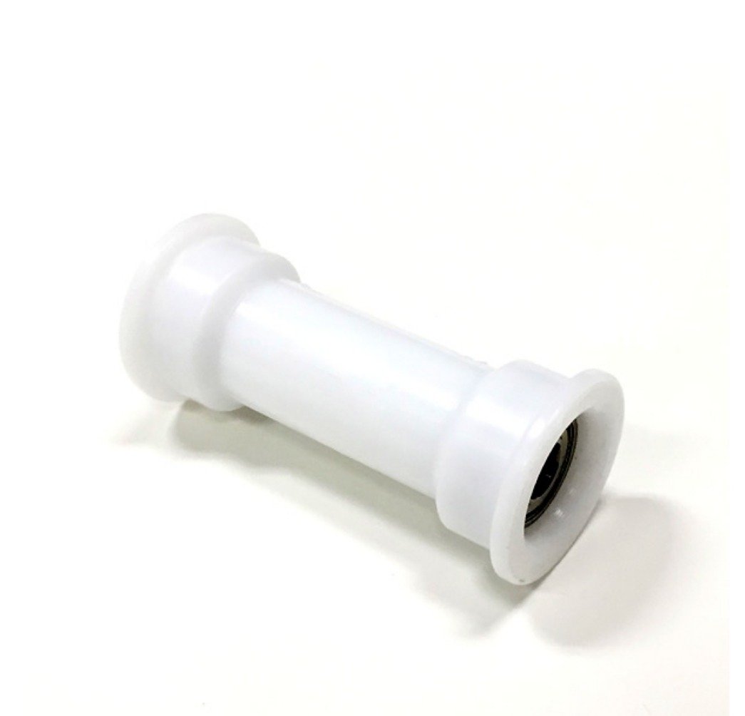 ROLLER, SEAT, TOP, w/ HARDWARE, WHITE, 3-1/4 INCHES