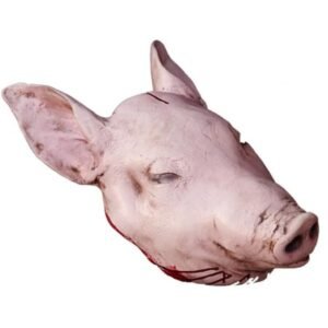 DECORATION, PIG HEAD, HANGING, FOAM FILLED LATEX
