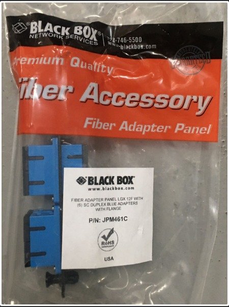 PANEL, PATCHING, FIBER OPTIC, SC CERAMIC, DUPLEX, BLUE, 6 PORT