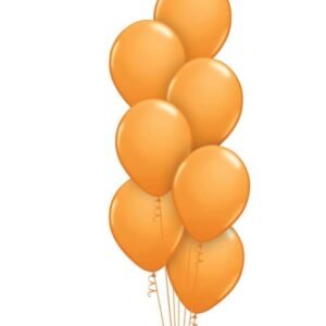 BALLOON, LATEX, OPAQUE, ORANGE, 11 IN