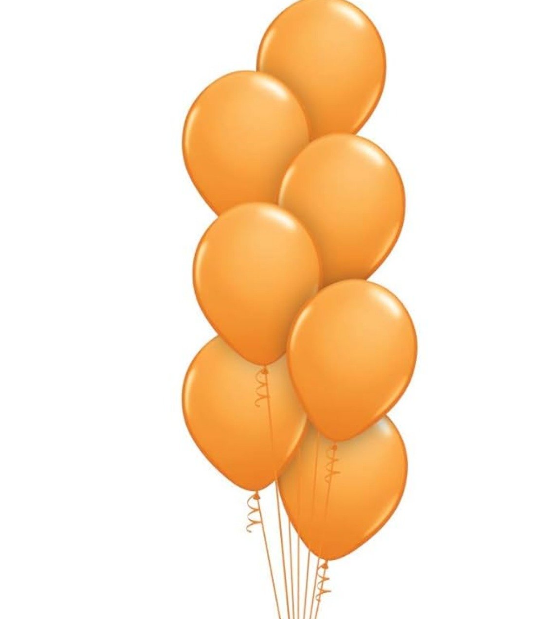 BALLOON, LATEX, OPAQUE, ORANGE, 11 IN
