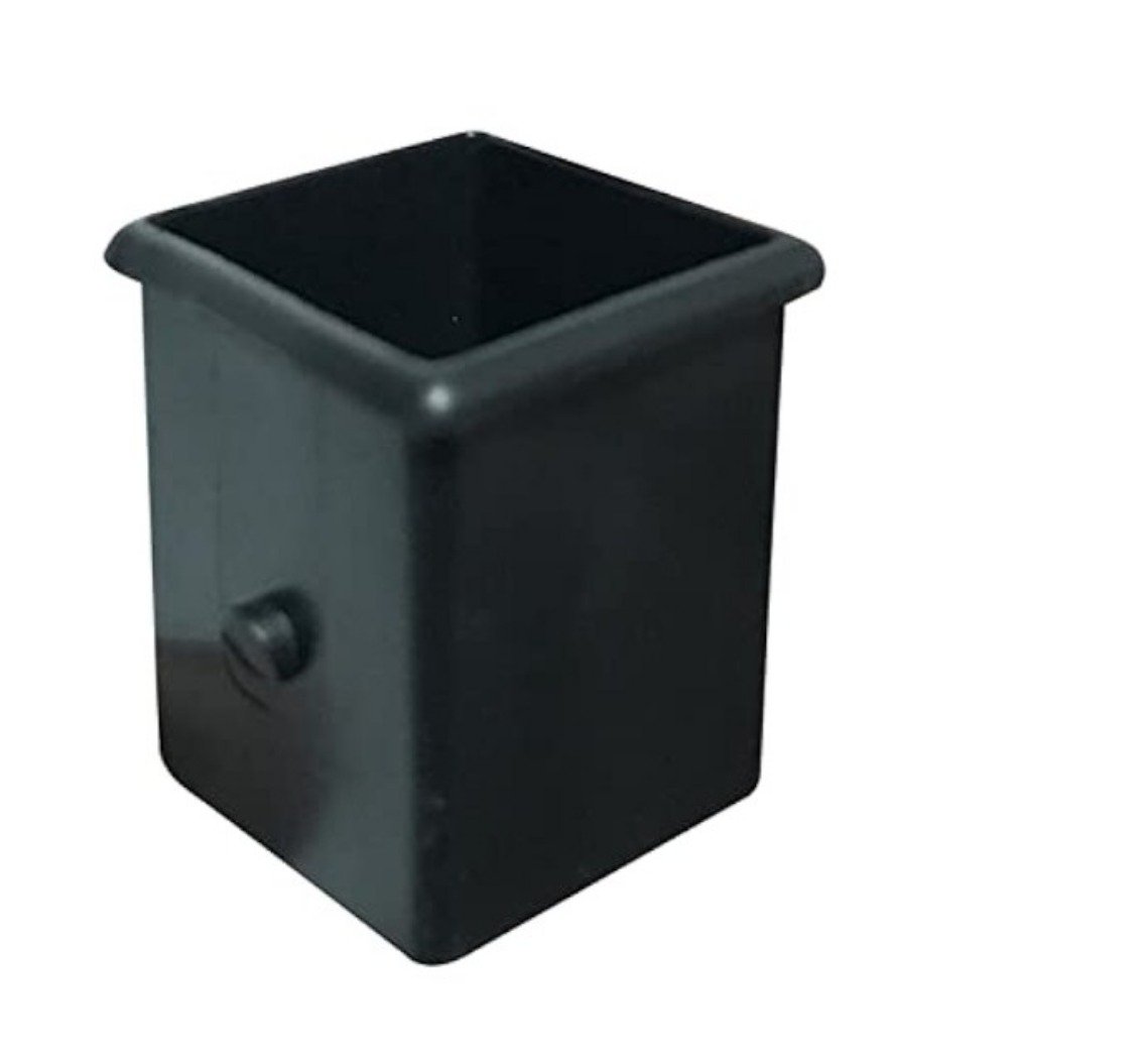 BUSHING, SQUARE, PLASTIC, BLACK