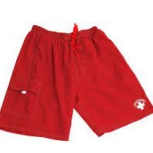 TROUSER, SHORT, LIFEGUARD, RED, MEDIUM, MANUFACTURER: ELIFEGUARD, MODEL: 53 ; MANUFACTURER: ELIFEGUARD