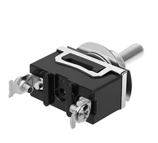 SWITCH, TOGGLE, MEDIUM DUTY, SPST, 2 POSITIONS, 12VDC, 20A