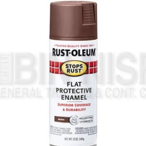 PAINT, ENAMEL, FLAT, SPRAY, BROWN, 11 OZ