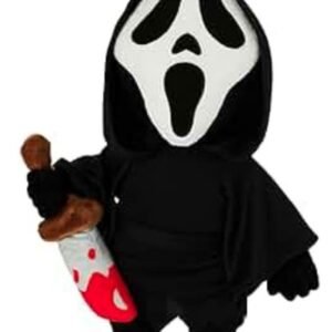 DECORATION, SIDE STEPPER, GHOST FACE, PLASTIC/FABRIC