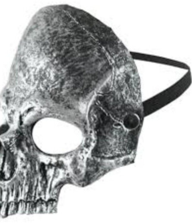 MASK, HALLOWEEN, CRACKED SKULL, LATEX, ONE SIZE FIT