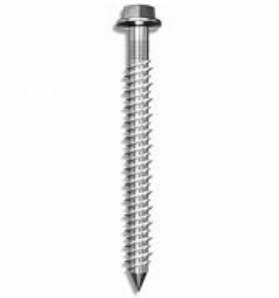 SCREW, DRIVE, ANCHOR, CONCRETE, HEX WASHER HEAD, STEEL, 1/4 X 1-1/4 INCHES