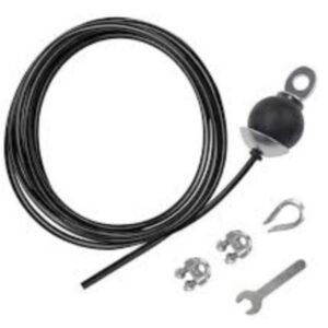 CABLE, MJAP/AXO, STEEL/PLASTIC, GREY/BLACK