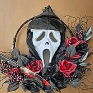 DECORATION, SLASHER WREATH, GHOST FACE, LIGHT-UP,