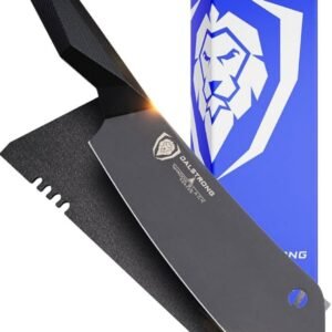 CLEAVER, MEAT, GERMAN STEEL, BLACK, 8 INCHES, MANUFACTURER: SCHRAF CUTLERY,