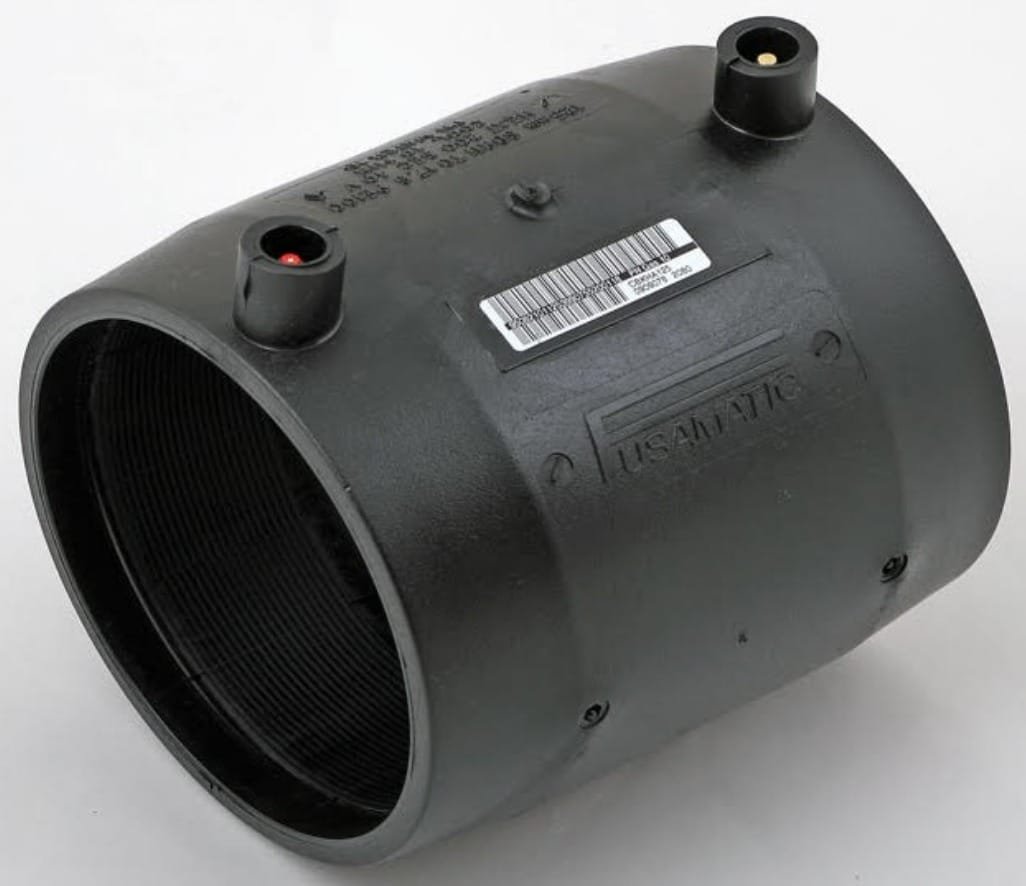 COUPLING, PIPE, ELECTROFUSION, PE 100, BLACK, 4.7 X 160 X 175 MM