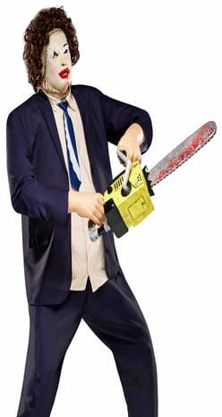 COSTUME, HALLOWEEN, ADULT LEATHERFACE, W/ APRON