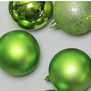 DECORATION, BALL, CHRISTMAS, SHATTERPROOF, PLASTIC, KIWI GREEN,