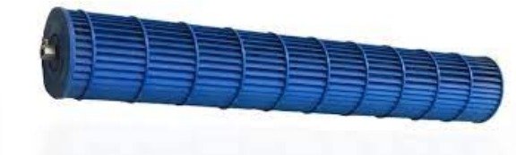 FAN, CROSS FLOW, PLASTIC, BLUE, 4 X 33 INCHES, MANUFACTURER: TOTALINE, CARRIER CORP, MODEL: 026-02648 ; MANUFACTURER: TOTALINE,
