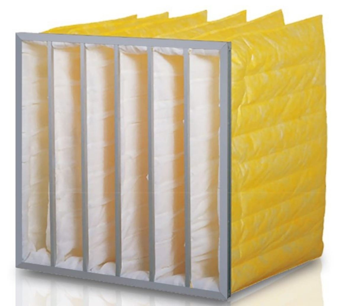 FILTER ELEMENT, AIR CONDITIONING (POCKET FILTER), SYNTHETIC, 6 POCKET, YELLOW, 492 X 492 X 500 MM
