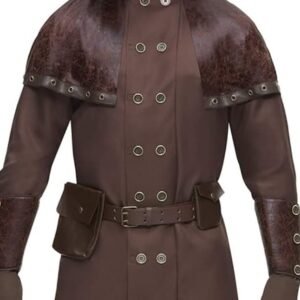 COSTUME SET, HALLOWEEN, ADULT MEDIEVAL PLAGUE DOCTOR, BROWN