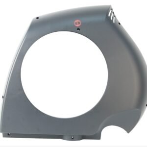 COVER, REAR, w/ DECAL, LEFT, PLASTIC, GRAY, 27 X 25 INCHES