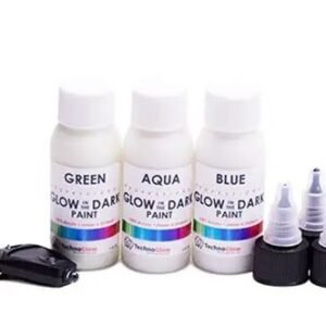 PAINT, ACRYLIC (PERFORMANCE KIT), w/UV LIGHT, GLOW, GREEN/AQUA/BLUE