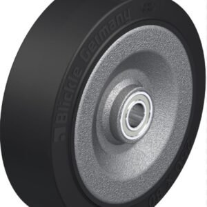 CASTER, WHEEL, STEEL/RUBBER, 9-13/16 X 2-1/2 INCHES