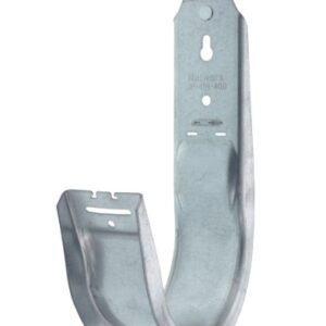 HOOK, CABLE, (J-HOOK) BATWING MOUNT, GALVANIZED STEEL, SILVER, 4 INCHES