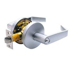 LOCK SET, CYLINDRICAL, HEAVY DUTY, W/ CLUTCH FEATURE, SATIN CHROME, MANUFACTURER: TRANS ATLANTIC,